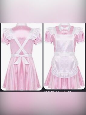 Pink Maid Costume with White Apron - Costume